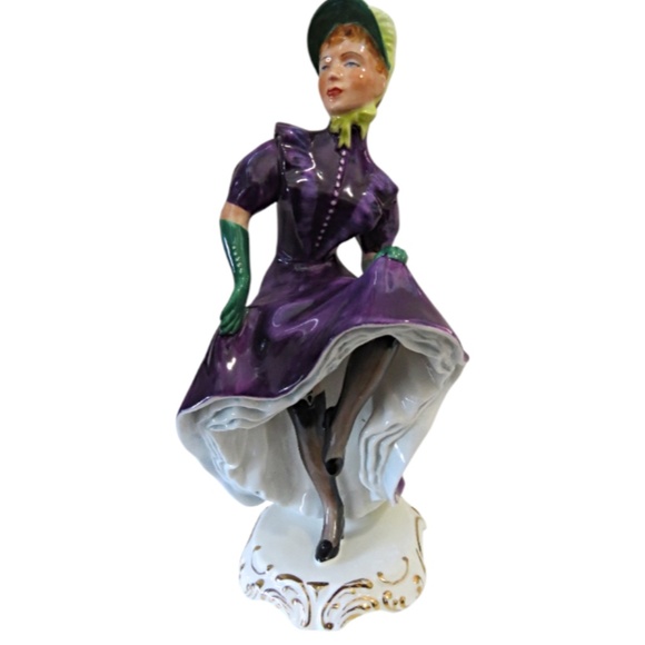 Adderley The Can Can Violette Bone China Figurine Ornament - Picture 1 of 9